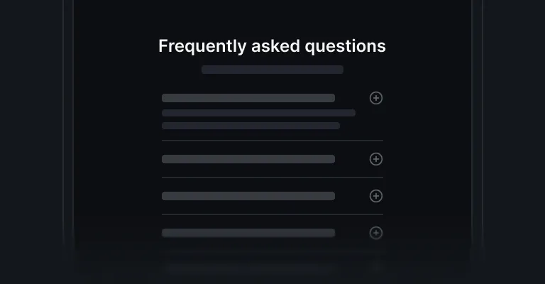FAQ sections